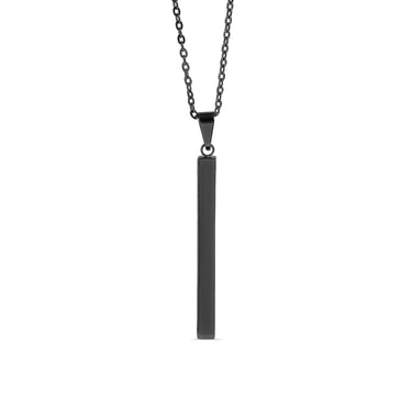 Chain necklace with vertical bar charm