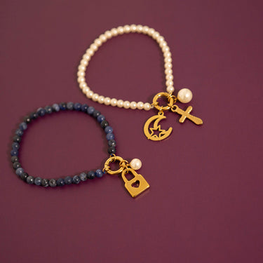 18K Gold PVD Stainless Steel Padlock Charm