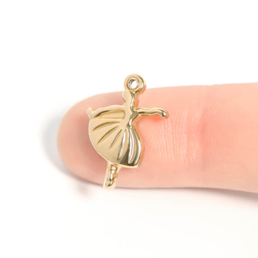 18K Gold PVD Stainless Steel Ballerina Charm / PDL0094