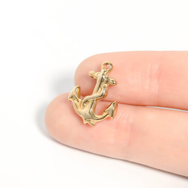 18K Gold PVD Stainless Steel Anchor Charm