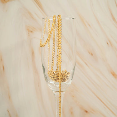 18K Gold PVD Stainless Steel Curb Chain - By The Foot