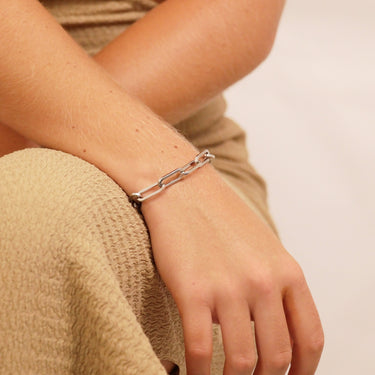 stainless steel chunky paperclip chain by the foot