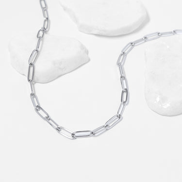 Stainless Steel Paperclip Chain Necklace CHN9761