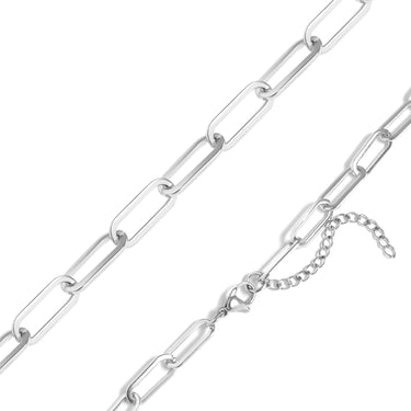 Stainless Steel Paperclip Chain Necklace