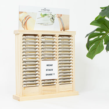 Affirmations Engraved Bracelet Display