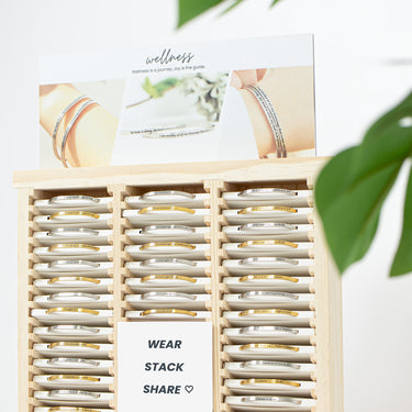Affirmations Engraved Bracelet Display