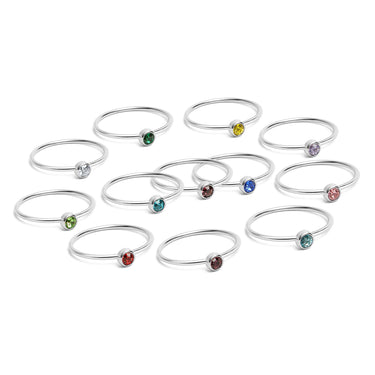 Birthstone Stacking Ring Size 3 Lifestyle