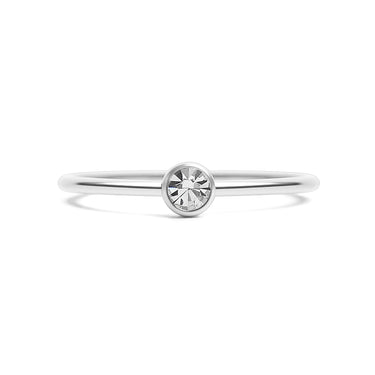 Stainless Steel Birthstone Stacking Ring
