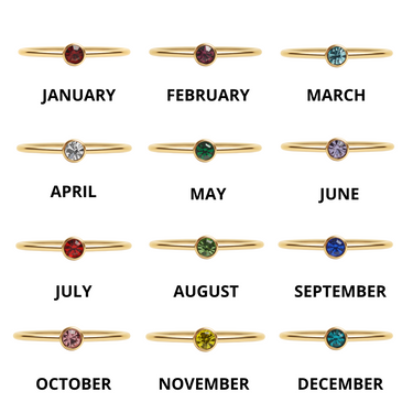 Birthstone Stacking Ring Size 3 Group shot