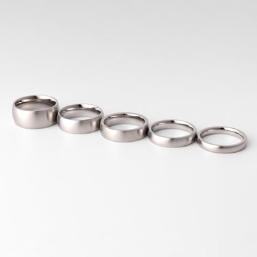 Stainless Steel Brushed Rounded Blank Ring Lifestyle Sizes