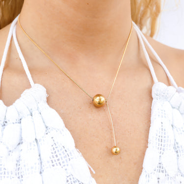 18K Gold PVD Snake Chain Pendant Necklace