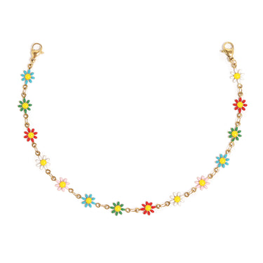 Multi-Colored Daisy Trucker Hat Chain