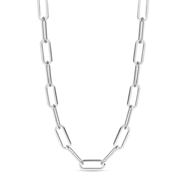 Thick paperclip chain necklace hanging
