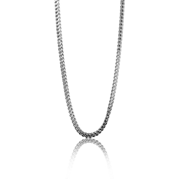 Stainless Steel Franco Wheat Chain Necklace / CHN9800