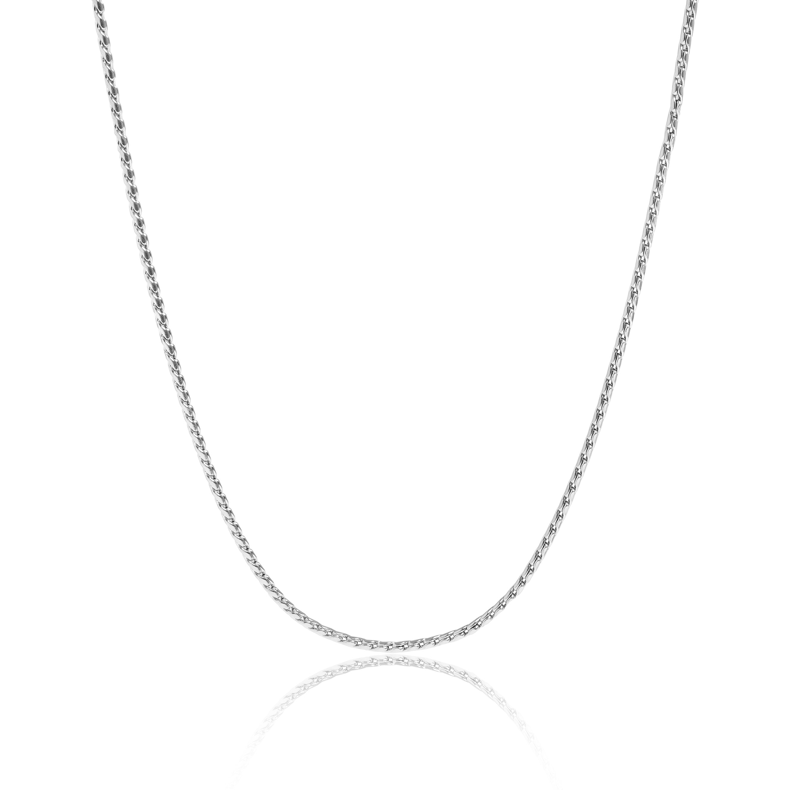 Stainless Steel Twisted Round Link Chain Necklace / CHN9962