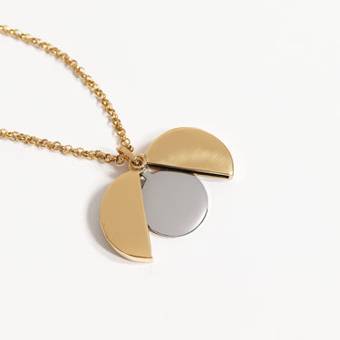 18K Gold PVD Blank Stainless Steel Heart Shaped Hidden Message Necklace