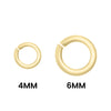 10 Pack 14K Gold Plated Open Jump Rings / ENC0022