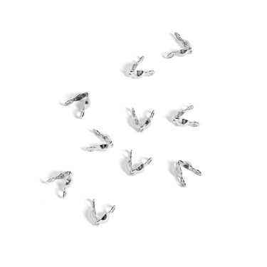 10 Pack 18K Gold PVD Stainless Steel Clamshell Crimps