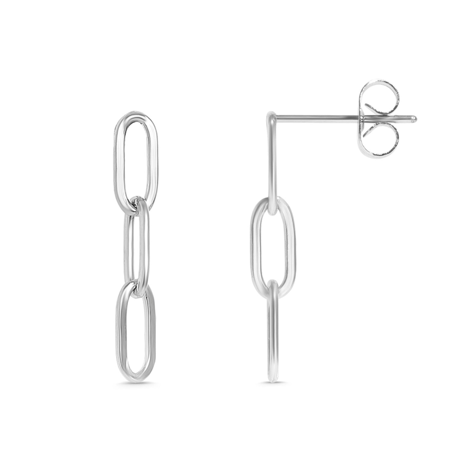 Stainless Steel Paperclip Earrings / ERJ0002