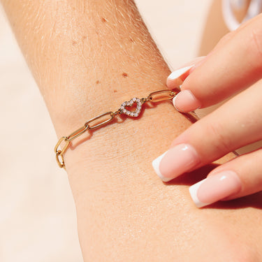 Heart Paperclip bracelet