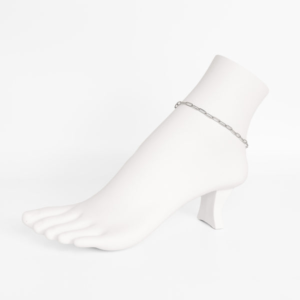 18K Gold PVD Paperclip Anklet / SBB0325