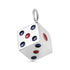 Stainless Steel Red And Blue Dice Pendant / PDJ2020
