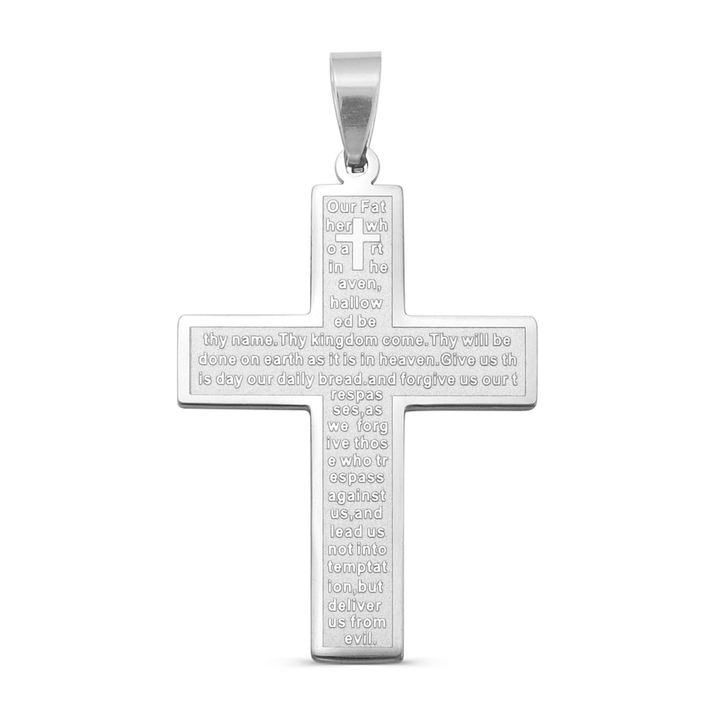 Stainless Steel Black with Lord's Prayer (in Spanish) Bullet Pendant N –  Matador Diamond, LLC