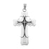 Stainless Steel And Black Layered Cross Pendant / PDL9003