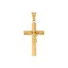 18K Gold PVD Coated Medium Crucifix Cross Stainless Steel Pendant / PDL9018