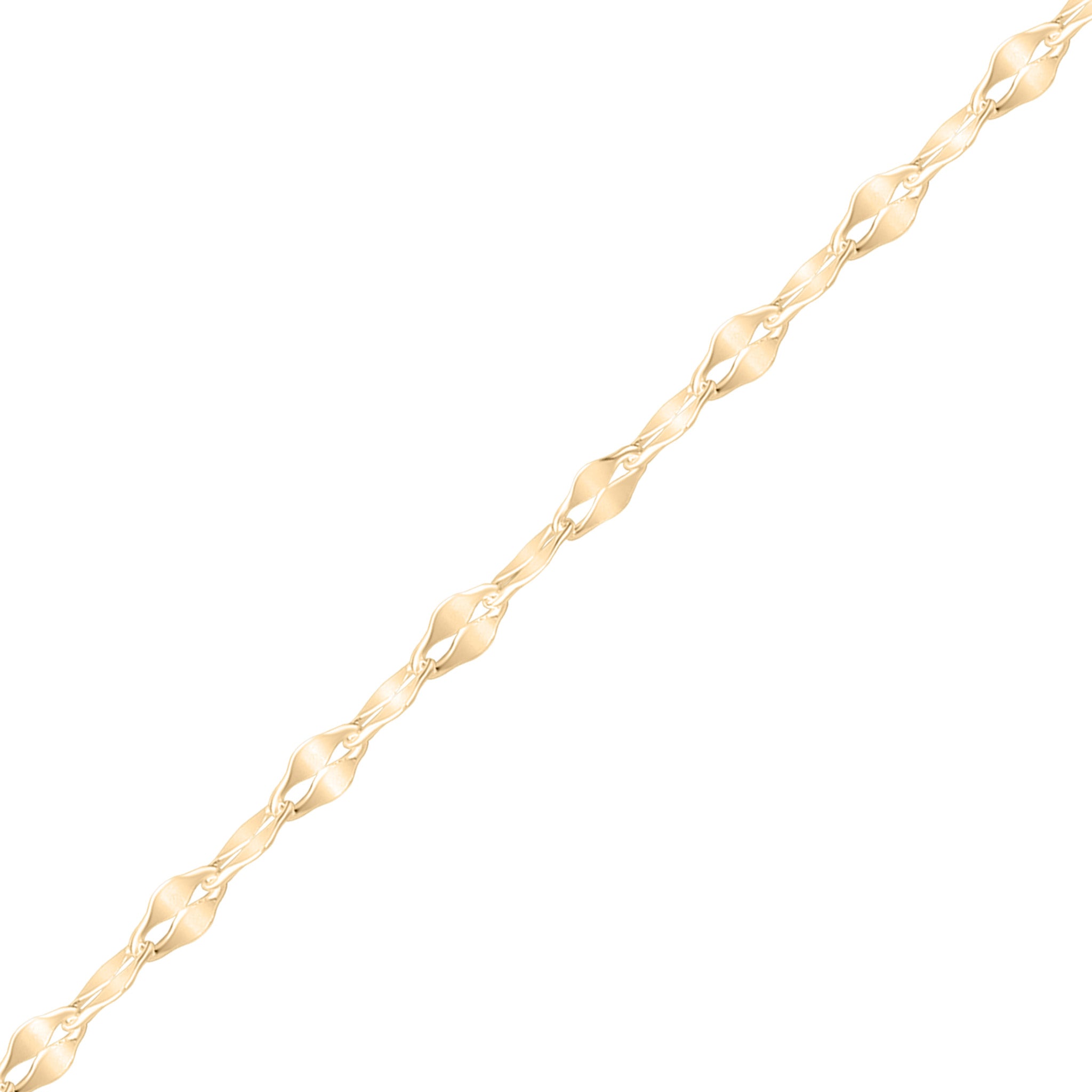 2.0 mm Lip Chain 14K Gold Plated .925 Sterling Silver Permanent Jewelry Chain - By the Foot / PMJ0022