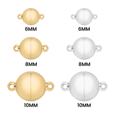 18K Gold PVD Stainless Steel Round Magnetic Clasp
