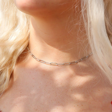 Stainless Steel Paperclip Chain Necklace CHN97611