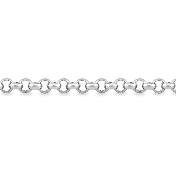3mm Stainless Steel Rolo Permanent Jewelry Chain By The Foot / SPL1001