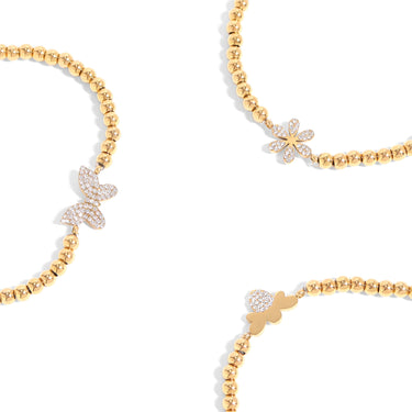 Butterfly Metal Beaded Stretch Bracelet Lifestyle