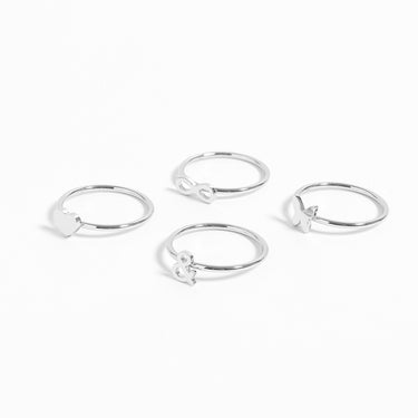 Stainless Steel Symbol Stacking Rings