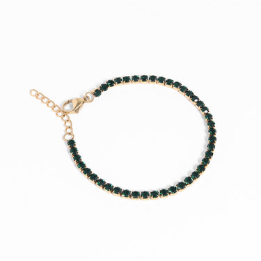 18K Gold PVD Stainless Steel Birthstone Tennis Bracelet may