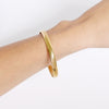 18K Gold PVD Coated Engravable Stainless Steel Bangle / BRJ9007