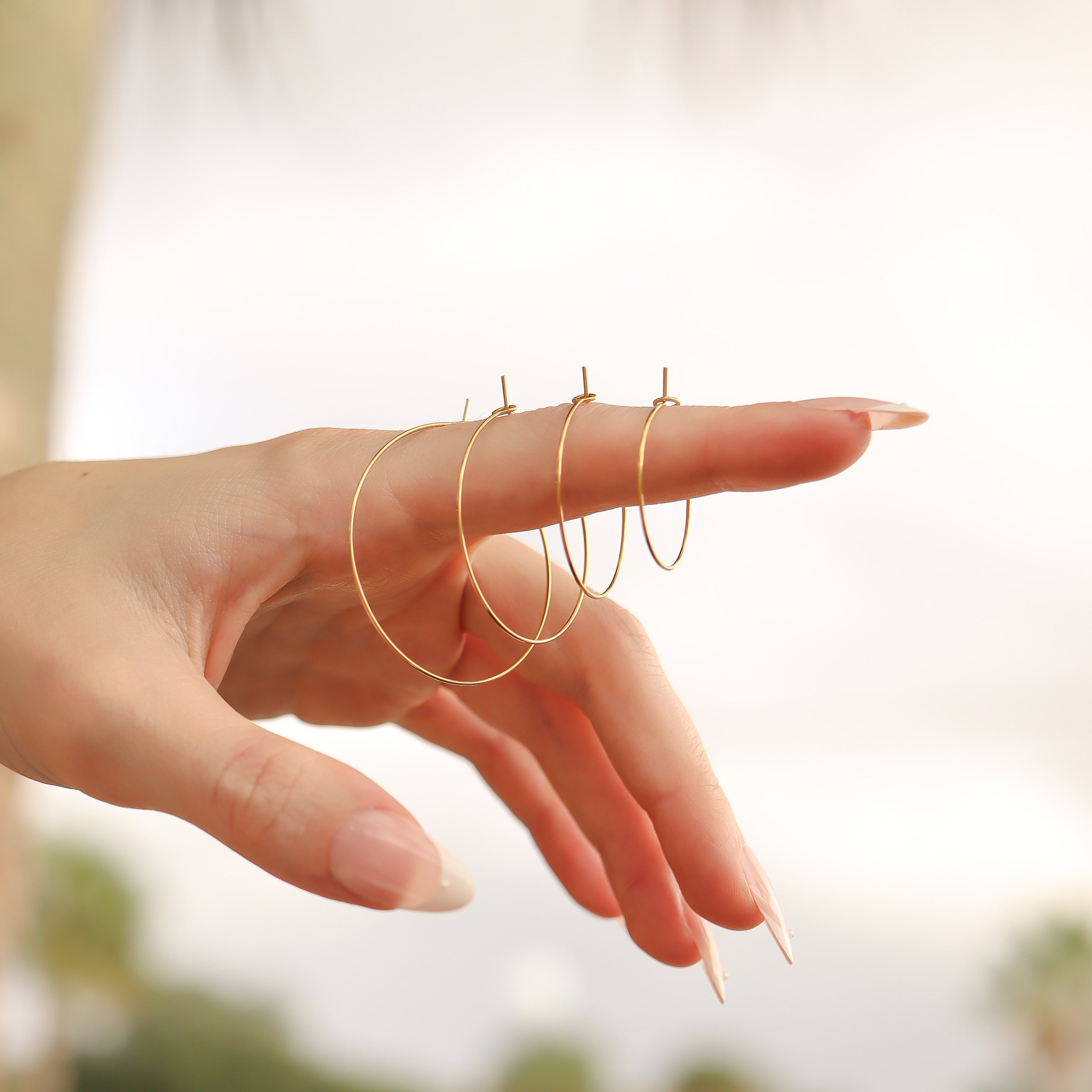 Wire Hoop Earrings