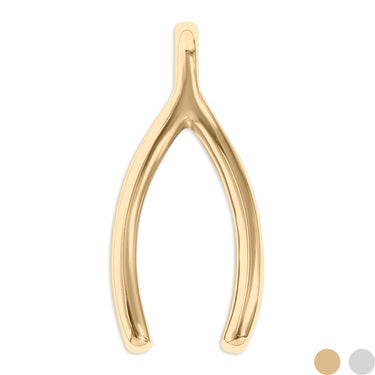 Gold Wishbone Charm