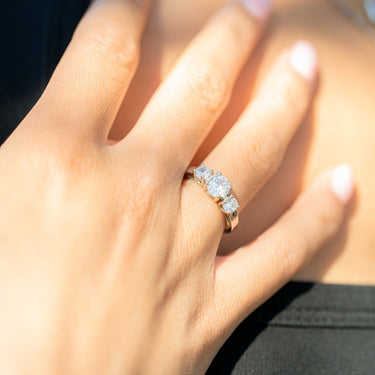 Stainless Steel CZ Accent Stones Polished Birthstone Ring
