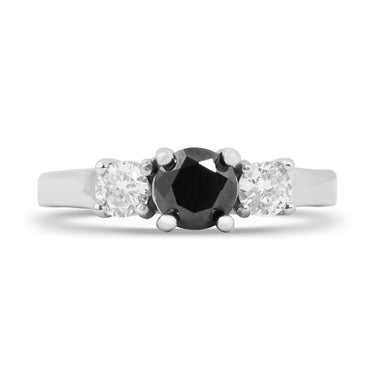 CZ Black Stone Ring