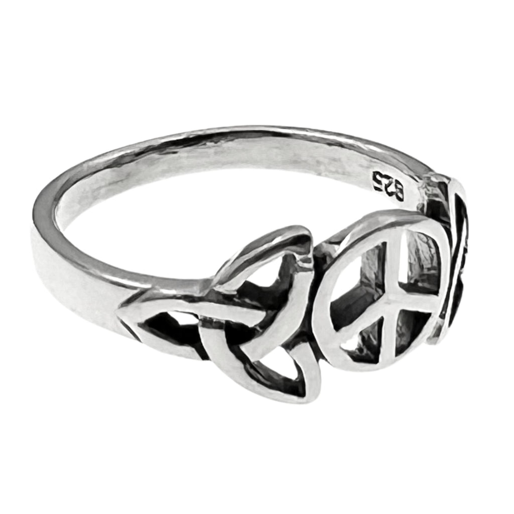 Sterling Silver Celtic Peace Symbol Ring Ssr0099 Wholesale Jewelry