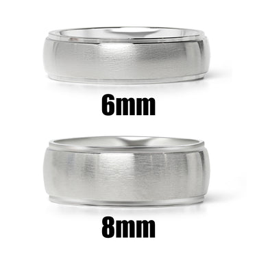 Stainless Steel Brushed Center Polished Edge Ring