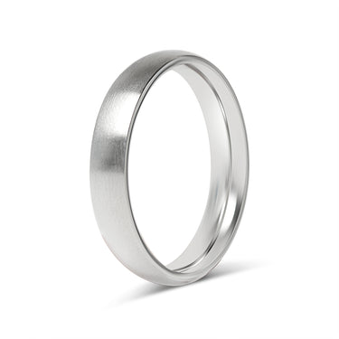 Brushed Stainless Steel Rounded Blank Ring