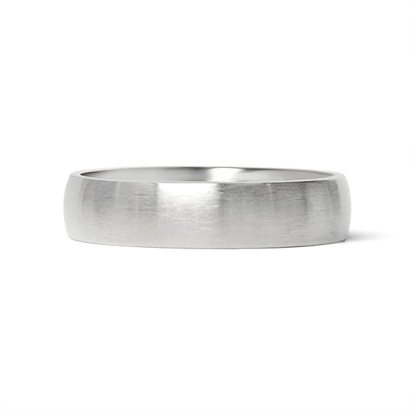 Brushed Stainless Steel Rounded Blank Ring