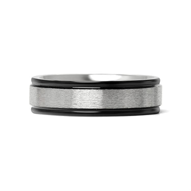 Black trim Brushed Center Stainless Steel Blank Ring Wholesale Comfort Fit Stainless Steel Ring Tarnish and rust-proof Hypoallergenic Stamping and Engraving