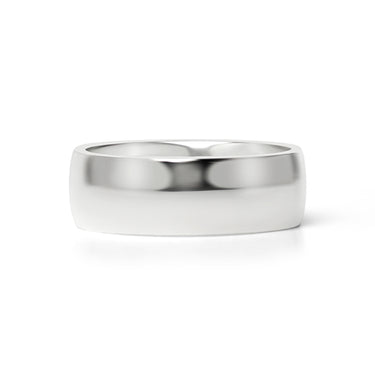 Highly Polished Rounded Stainless Steel Blank Ring 7mm - 11mm