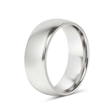 Highly Polished Rounded Stainless Steel Blank Ring 7mm - 11mm