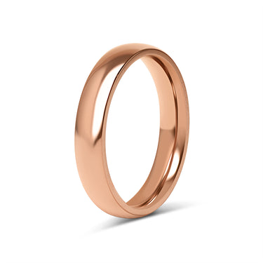 Rose Gold Chocolate Rounded Stainless Steel Blank Ring Stamping and Engraving