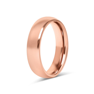 Rose Gold Chocolate Rounded Stainless Steel Blank Ring Stamping and Engraving